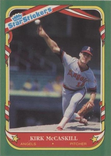 1987 Fleer Star Stickers - Kirk McCaskill #75