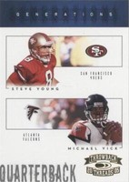 2005 Donruss Throwback Threads Michael Vick Steve Young #G-18