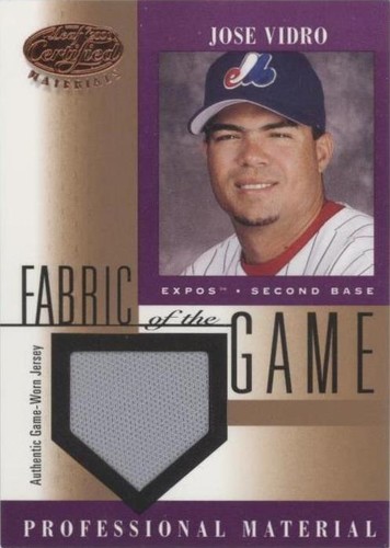 2001 Leaf Certified Materials - Jose Vidro #FG-117