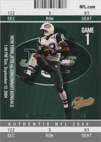 2004 Fleer Authentix Santana Moss #86