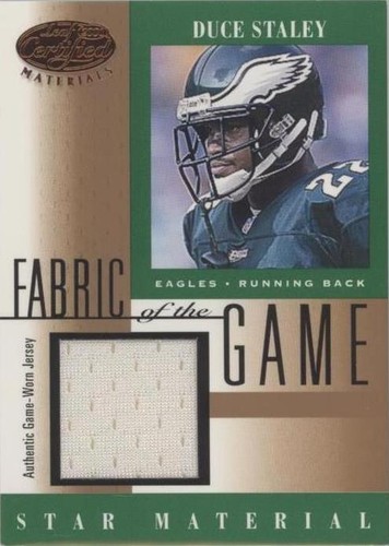 2001 Leaf Certified Materials Duce Staley #FG-81