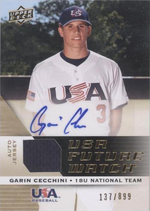 2009 Upper Deck Signature Stars - Garin Cecchini #UFWA-25