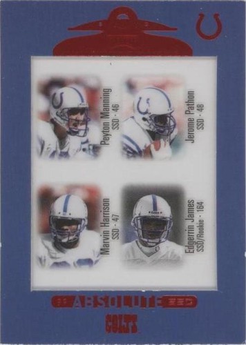 1999 Playoff Absolute SSD Edgerrin James Jerome Pathon Marvin Harrison #142