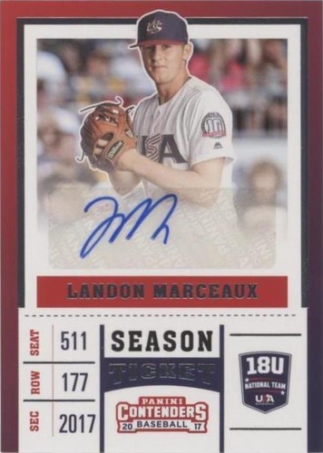 2017 Panini Elite Extra Edition - Landon Marceaux #USA18-LM