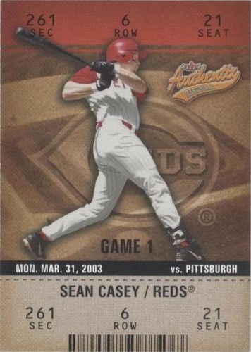 2003 Fleer Authentix - Sean Casey #65