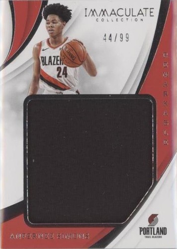 2018-19 Panini Immaculate Collection - Anfernee Simons #RJ-ASM