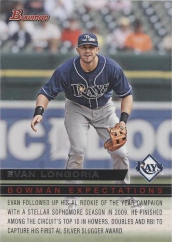 2010 Bowman - Alex Liddi Evan Longoria #BE15