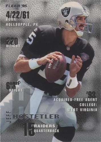 1995 Fleer Jeff Hostetler #192