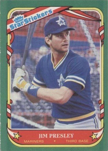 1987 Fleer Star Stickers - Jim Presley #91