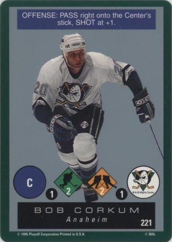 1995-96 Playoff One on One Challenge - Bob Corkum #221