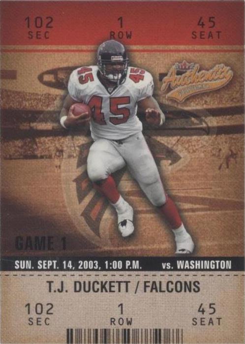 2003 Fleer Authentix T.J. Duckett #85