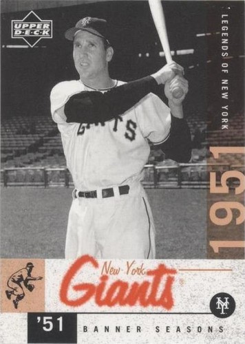 2001 Upper Deck Legends of New York - Bobby Thomson #63