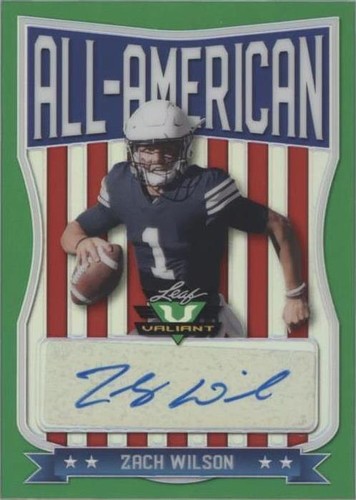 2021 Leaf Valiant Zach Wilson #AA-ZW1