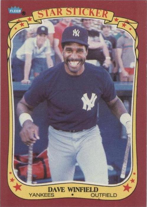 Adesivos Fleer Star 1986 - Dave Winfield #130