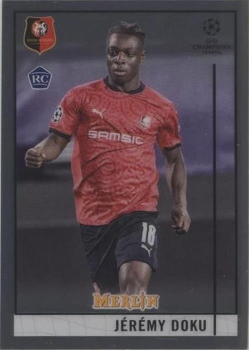 2020-21 Topps Merlin Collection Chrome UCL Jeremy Doku #64