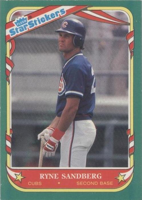 1987 Fleer Star Stickers - Ryne Sandberg #105