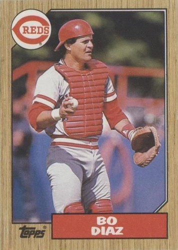 1987 Topps #41 BO DIAZ Cincinnati Reds Baseball Card, Catcher