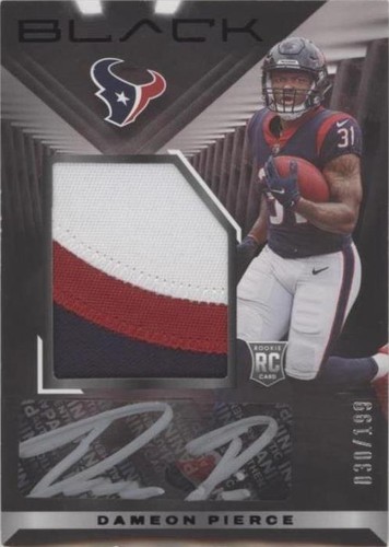 2022 Panini Black Dameon Pierce #235