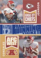 2007 Topps TX Exclusive Larry Johnson Tony Gonzalez #FWD-JG