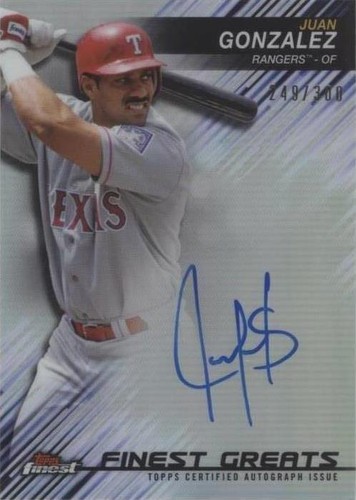 2016 Topps Finest - Juan González #FGA-JG