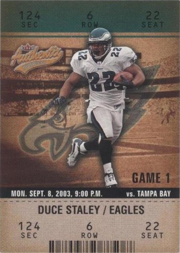 2003 Fleer Authentix Duce Staley #40