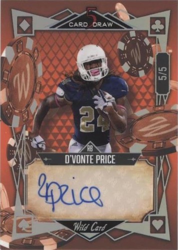 2022 Wild Card 5 Card Draw D'Vonte Price #5CDM-10