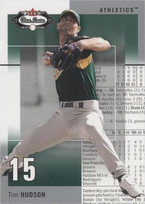 2003 Fleer Box Score - Tim Hudson #6