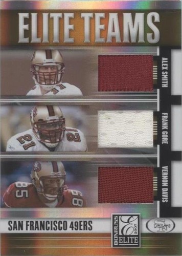 2007 Donruss Elite Alex Smith Frank Gore Vernon Davis #ET-19
