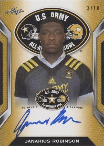 2016 Leaf U.S. Army All-American Bowl Janarius Robinson #ATA-JR1