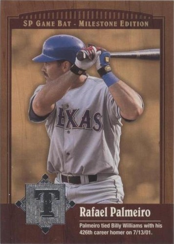 2001 SP Game Bat Edition Milestone - Rafael Palmeiro #23