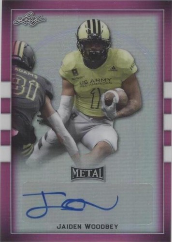 2018 Leaf Metal U.S. Army All-American Bowl Jaiden Woodbey #BA-JW1
