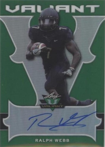 2018 Leaf Valiant Ralph Webb #BA-RW1