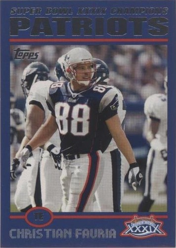 2005 Topps New England Patriots Super Bowl XXXIX Champions Christian Fauria #5