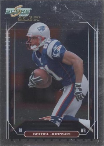 2006 Score Select Bethel Johnson #168