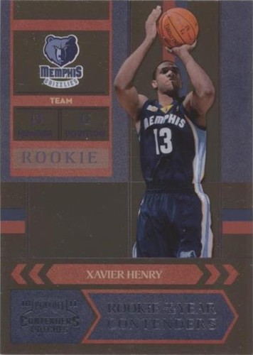 2010-11 Playoff Contenders Patches - Xavier Henry #11