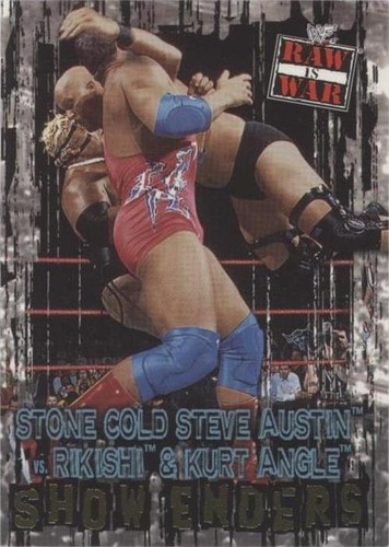 2001 Fleer WWF Raw is War - Kurt Angle Rikishi Steve Austin #88