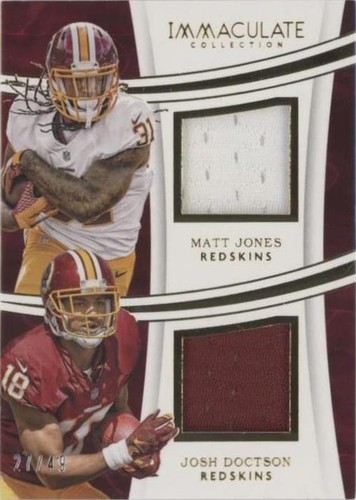2016 Panini Immaculate Collection Josh Doctson Matt Jones #JD