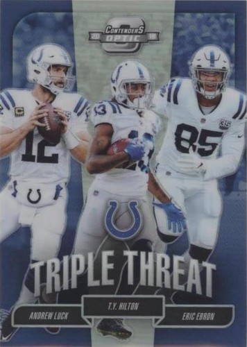 2018 Panini Contenders Optic Andrew Luck Eric Ebron T.Y. Hilton #TT-IND