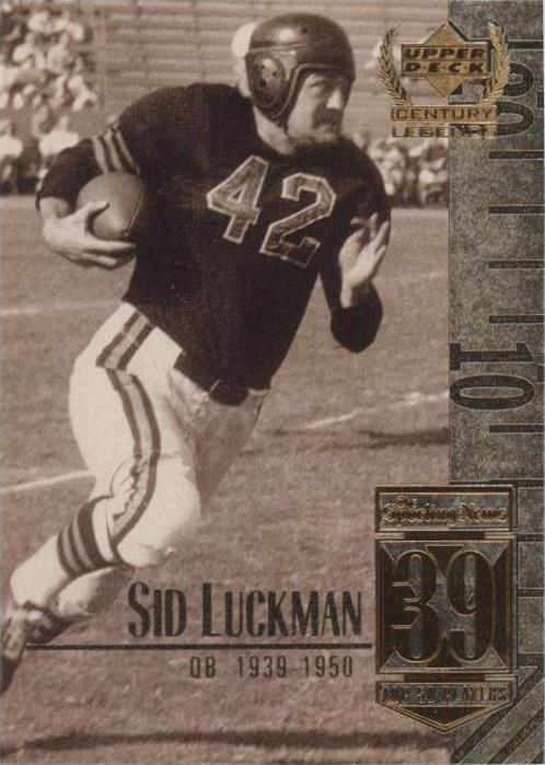 1999 Upper Deck Century Legends Sid Luckman #39