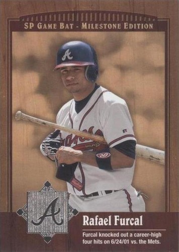 2001 SP Game Bat Edition Milestone - Rafael Furcal #49