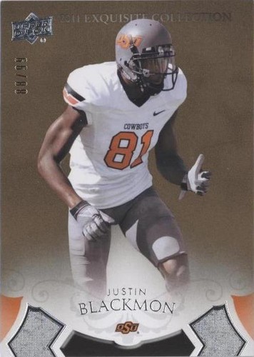 2011 Upper Deck Exquisite Collection Justin Blackmon #ER-JB