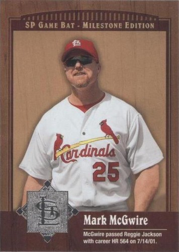 2001 SP Game Bat Edition Milestone - Mark McGwire #55