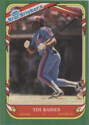 1987 Fleer Star Stickers - Tim Raines #94