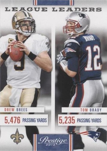 2012 Playoff Prestige Drew Brees Tom Brady #1