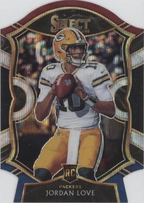 2020 Panini Select - Concourse Tri-Color Prizm Die-Cut #47 Jordan Love (RC)