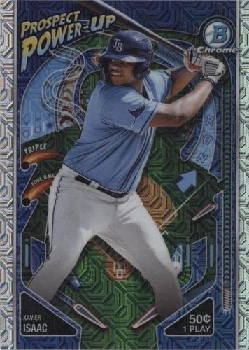 ゼイビア・アイザック 2024 4656C Bowman Chrome Prospect POWER-UP MOJO REFRACTOR Xavier