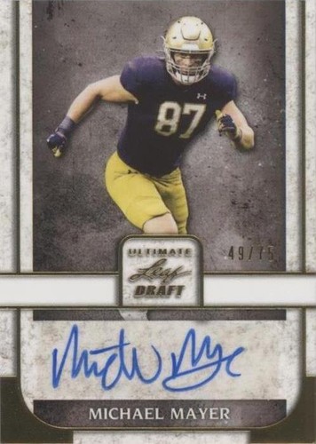 2022 Leaf Ultimate Draft Michael Mayer #BA-MM1