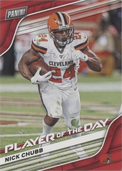 2020 Panini Player of the Day Nick Chubb #22