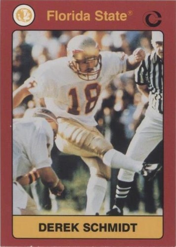 1991 Collegiate Collection Florida State Seminoles Derek Schmidt #13