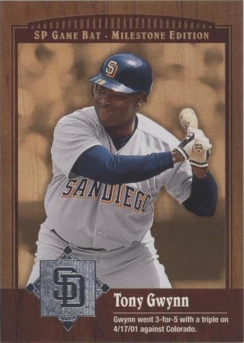 2001 SP Game Bat Edition Milestone - Tony Gwynn #77